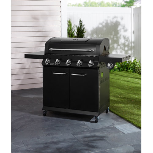 DynaGlo 5 Burner Free Standing Liquid Propane 60000 BTU Gas Grill